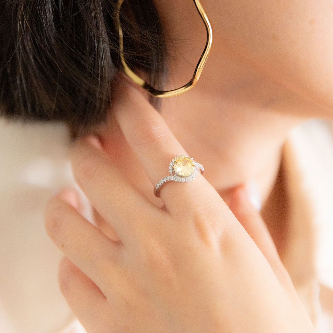 Solene 星芒眼眸可調式銀戒