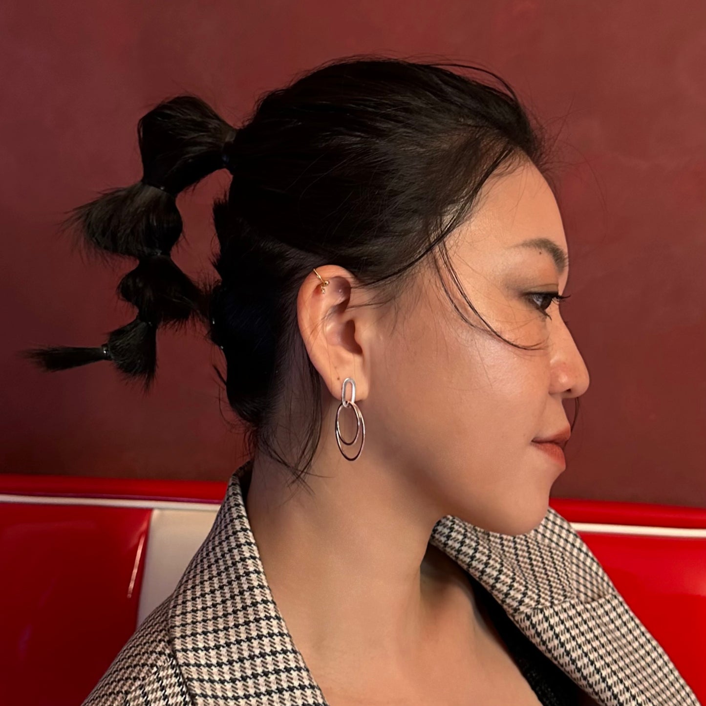 Chloe 雙環線條耳環