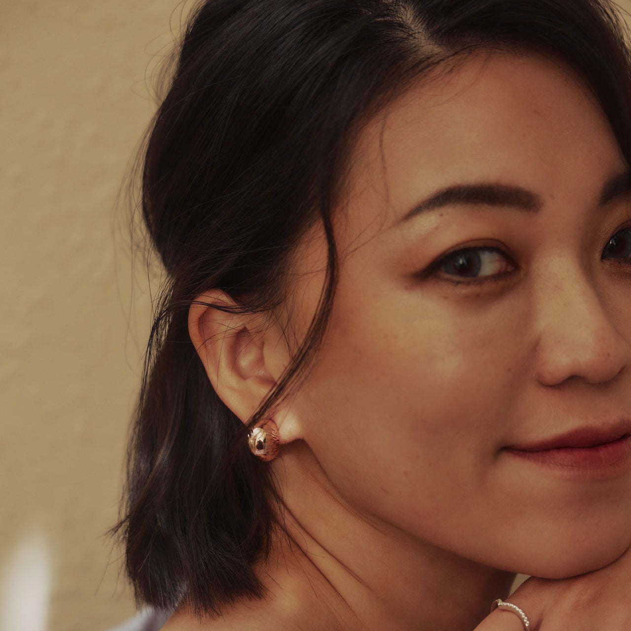LUNA Engraved Crescent Earrings