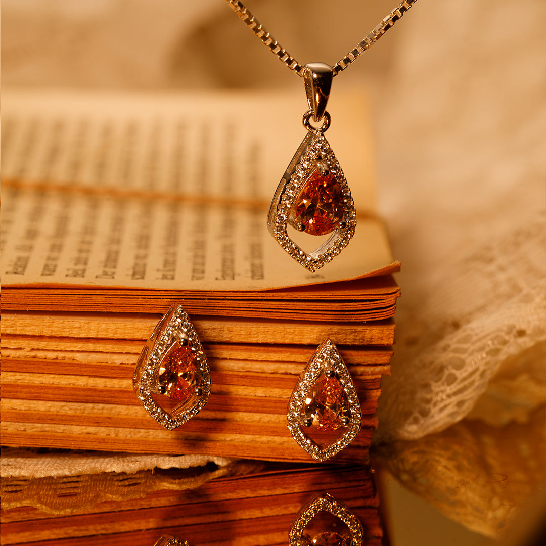 Sienna 微墜弧形耳環 - 香檳金