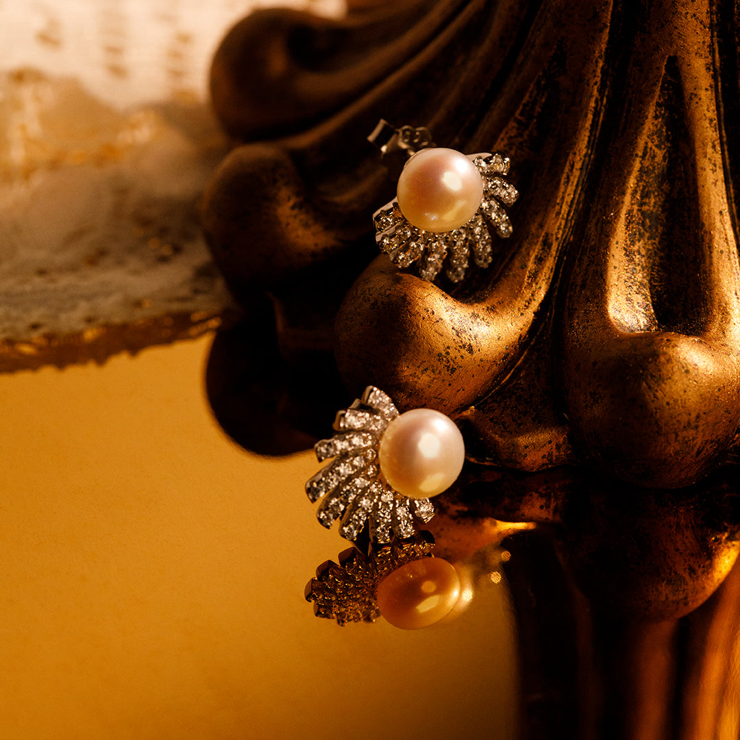 Lumina Pearl & Shine Stud Earrings