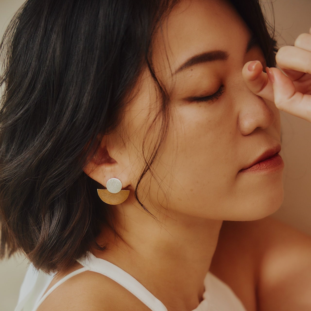 Ophira 雙型圓片耳環