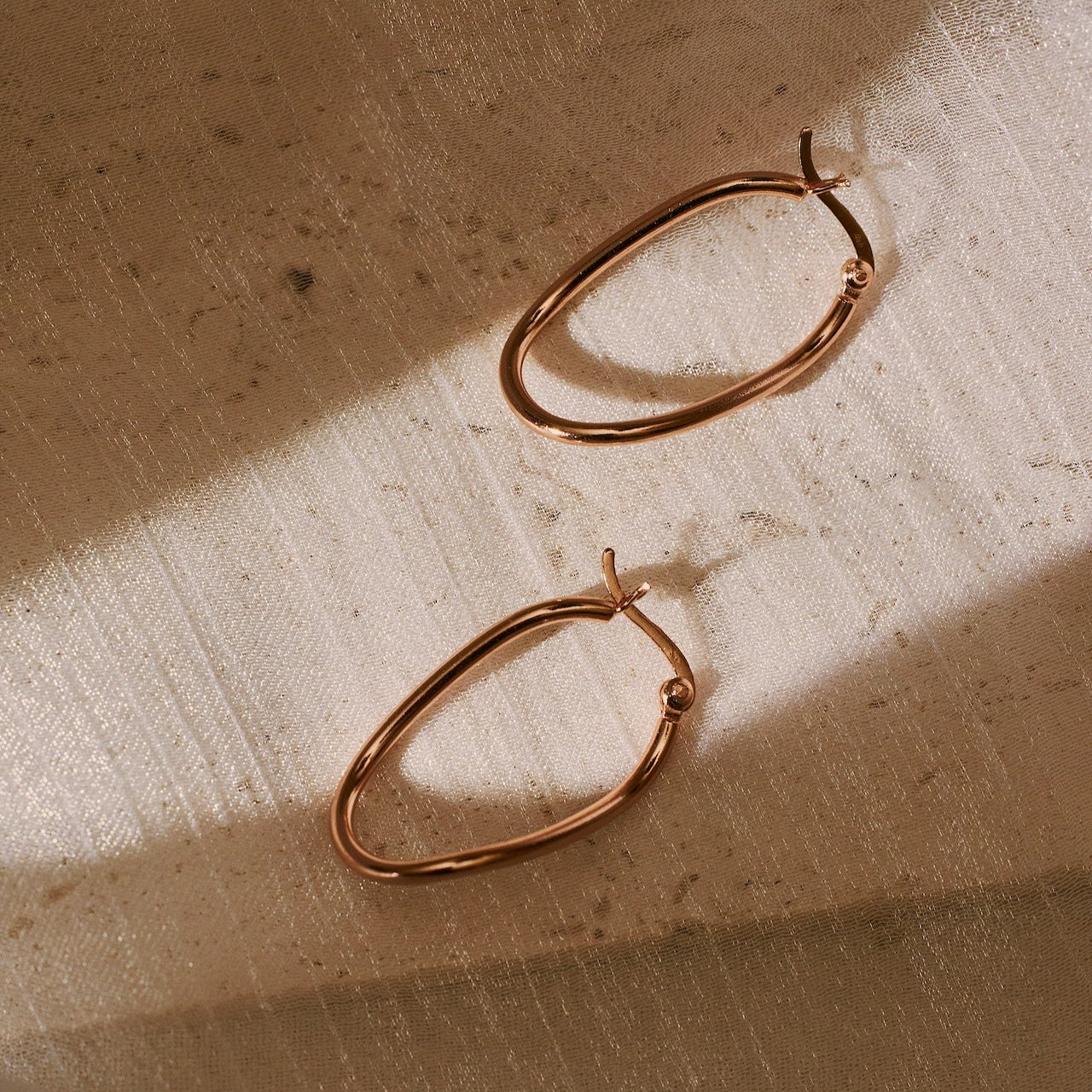 Vera Curved Oval Earrings