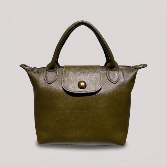 Avery Full Grain Small Dumpling Satchel