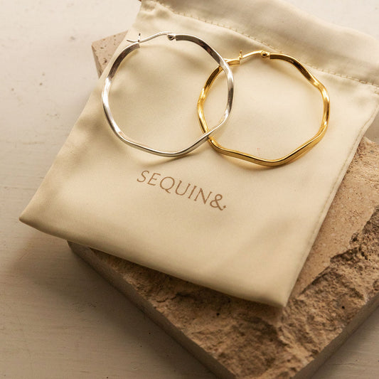 Sasha 波浪C型耳環