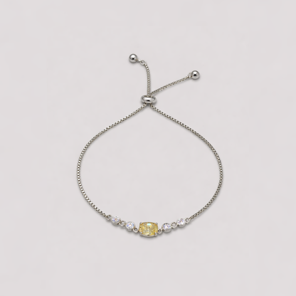 Sterling Silver｜Aure Adjustable Bracelet – Champagne Gold