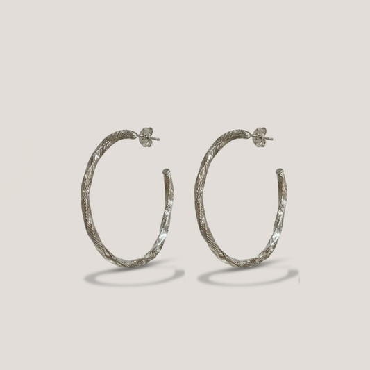 Aurea Feather Hoop Earrings
