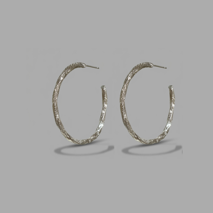 Aurea 羽紋圓圈耳環