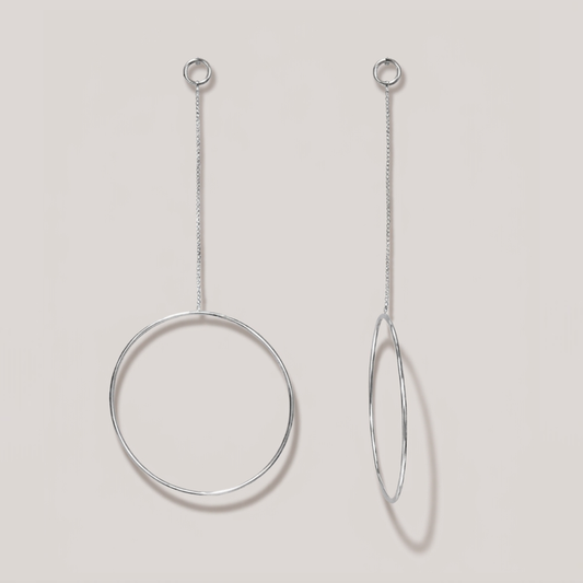 Celeste Fine Chain Hoop Earrings
