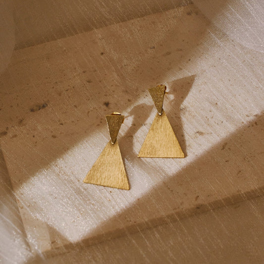  Delta Dual Triangle Earrings 