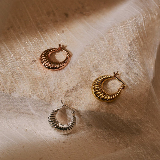  Diana Croissant C Hoop Earrings 