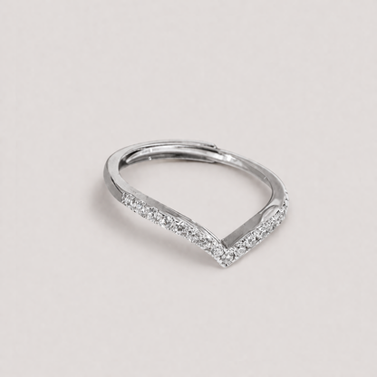  Elara Adjustable White Cubic Zircon Silver Ring 