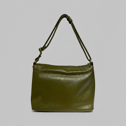 Elvira 迷你全粒面牛皮肩背包