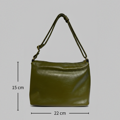 Elvira 迷你全粒面牛皮肩背包