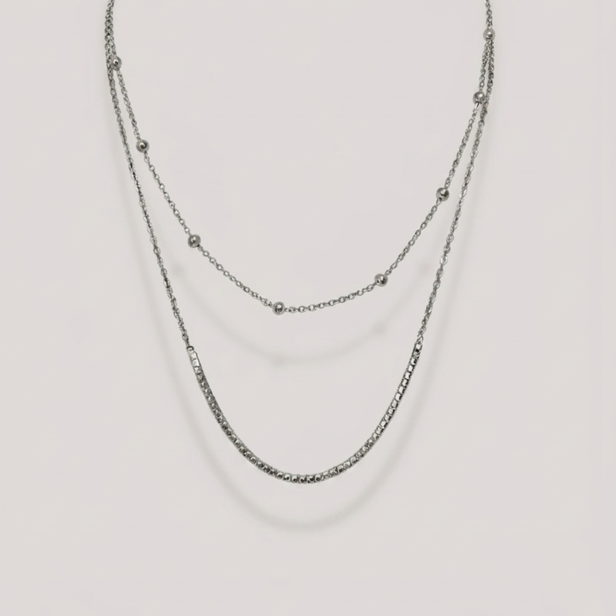Sterling Silver｜Fiona Dazzling Zircon Necklace