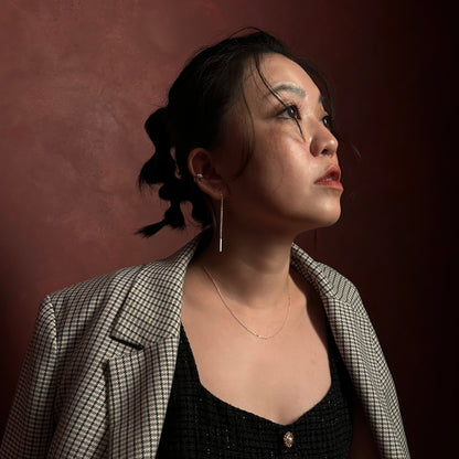 Lior 極細長條垂墜耳鏈