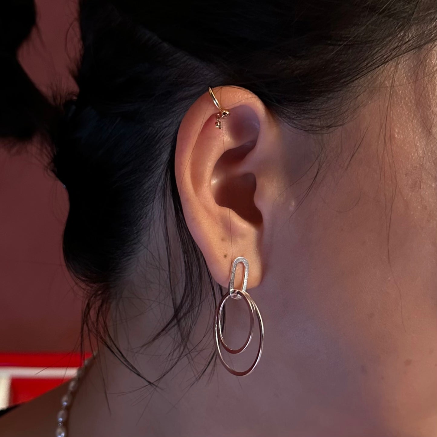 Chloe 雙環線條耳環