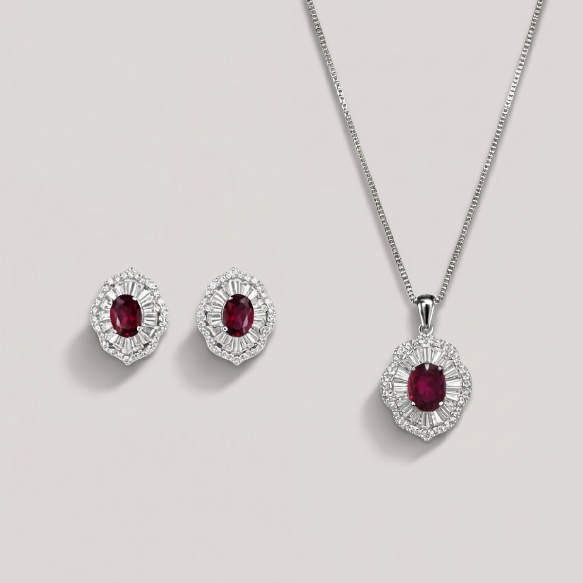 Sterling Silver｜Lea Halo Oval Gift Set ( Bundle & Save: NT$300 OFF )
