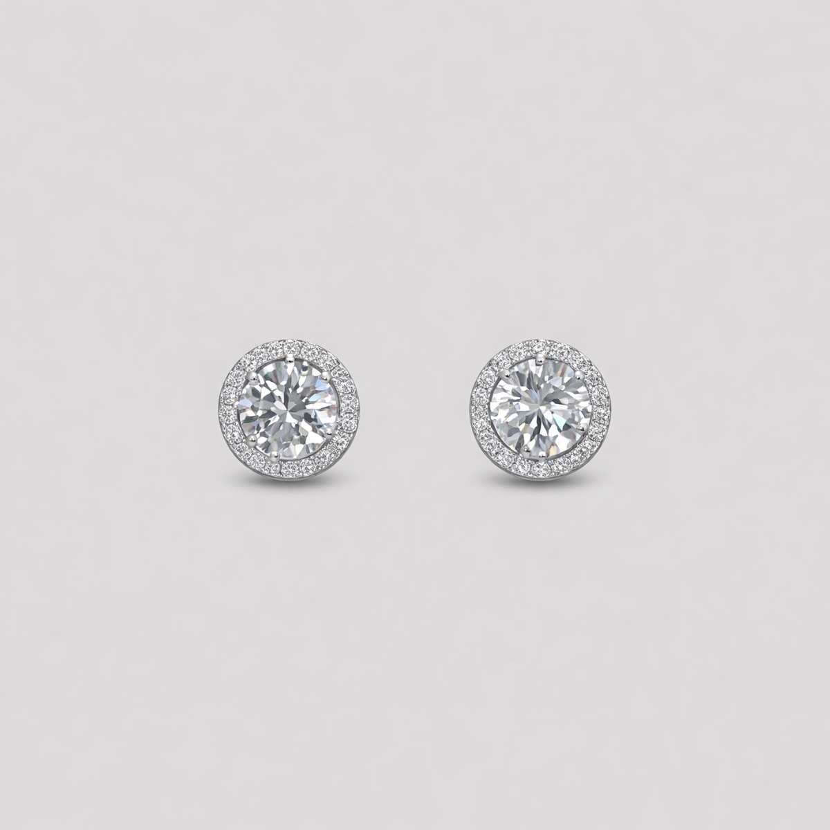  Sterling Silver｜Mira Hola earrings – Classic White Zirconia