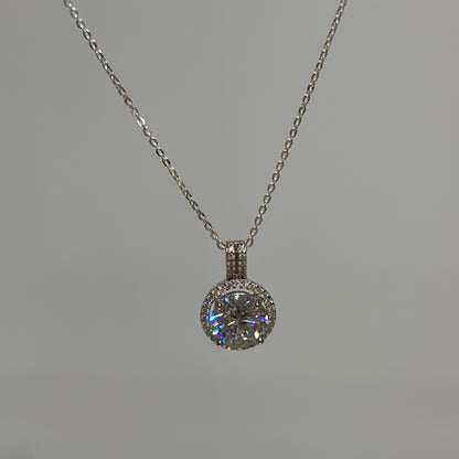 Mira Halo 單鑽白鋯項鍊