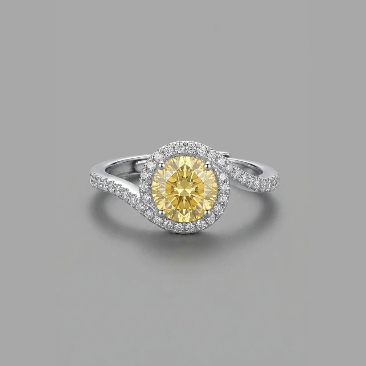 Solene 星芒眼眸可調式銀戒