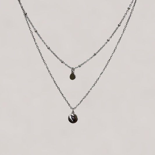  Sora double-layer coin necklace