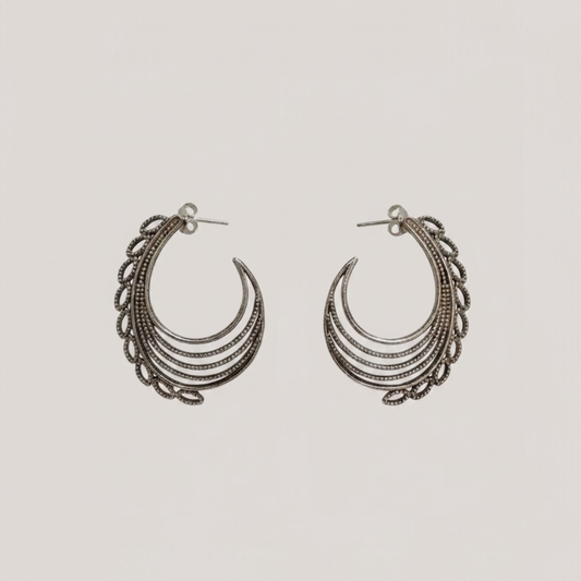 Vireya Peacock-Arc Earrings