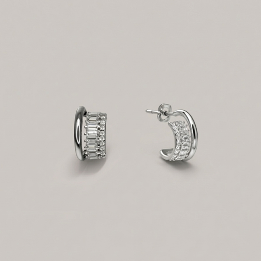 Zora V-Cut Hoop Earrings