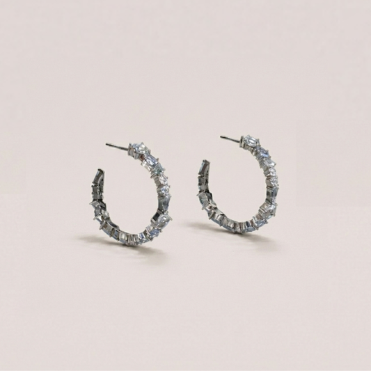Iris Blue Zircon Earrings
